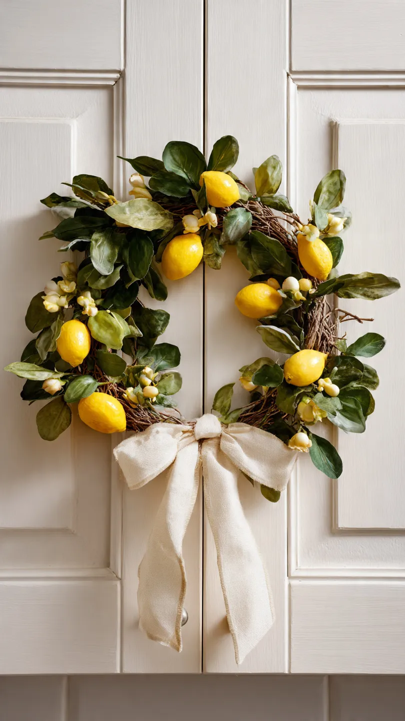 Lemon Wreath Display