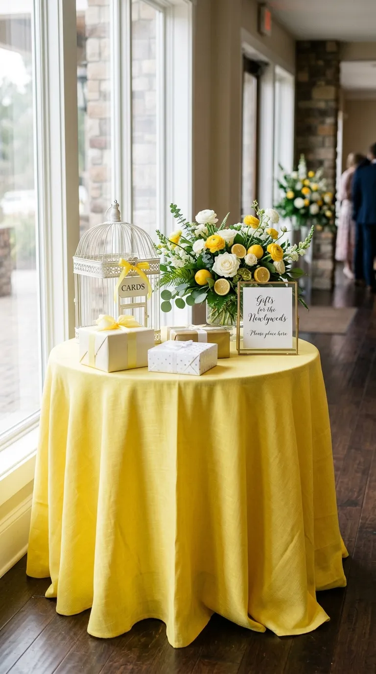 Lemon Yellow Gift Table