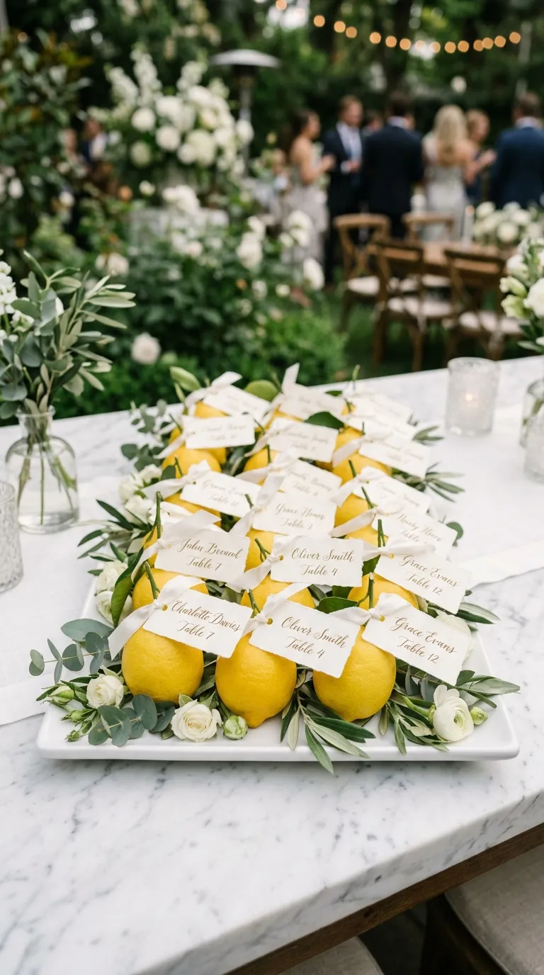 Lemon Zest Escort Cards