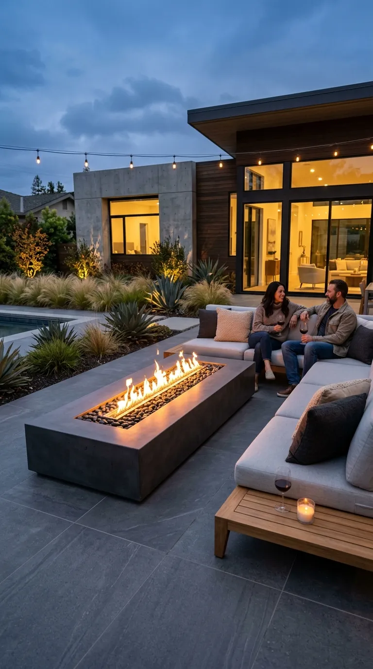 Linear Modern Fire Pit