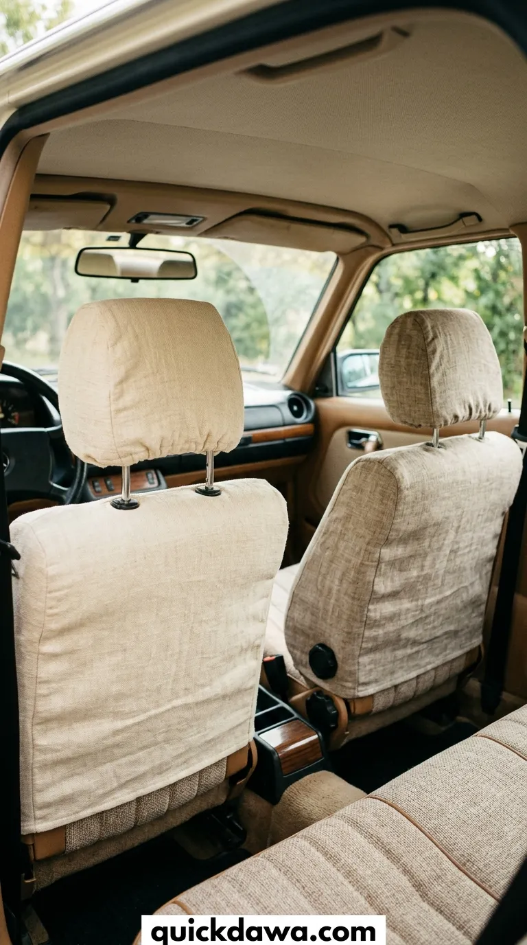 Linen Headrest Covers