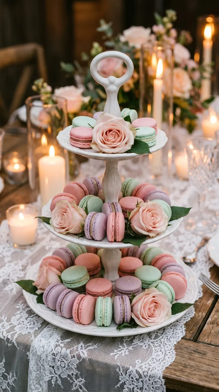 Macaron & Rose Tier