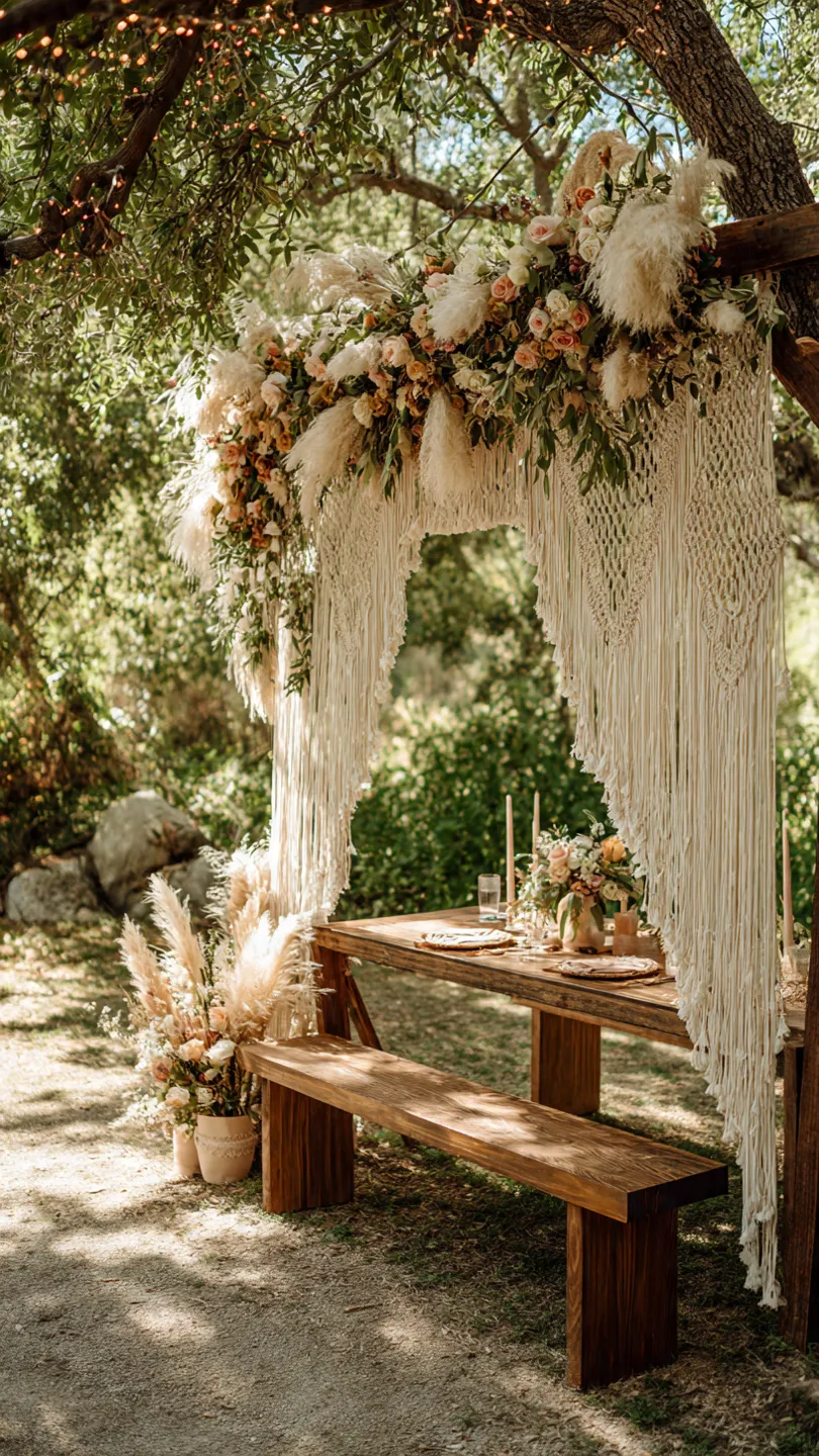 Macrame Canopy with Florals