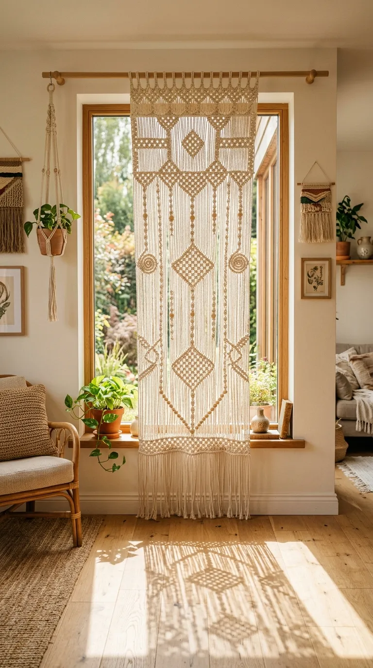 Macramé Window Panel