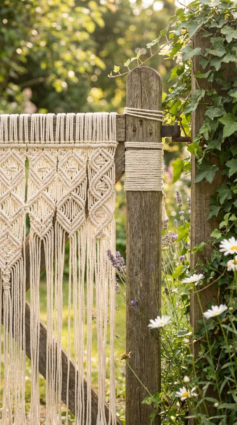 Macrame Wrapped Gate Frame