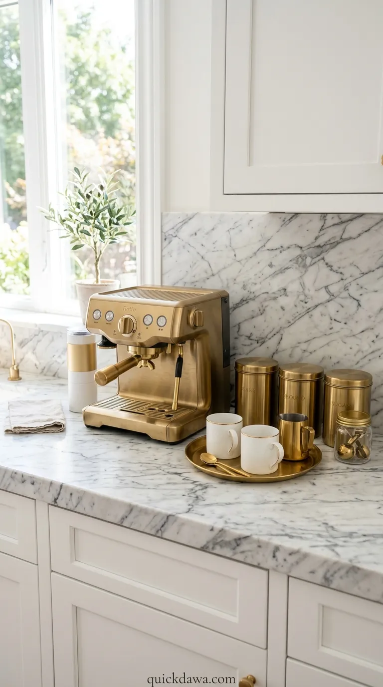 Marble Countertop Coffee Zone