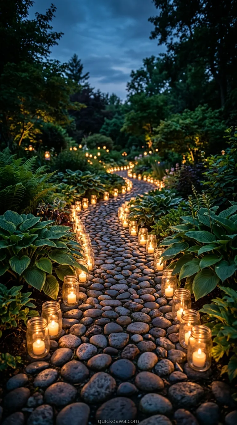 Mason Jar Candle Path