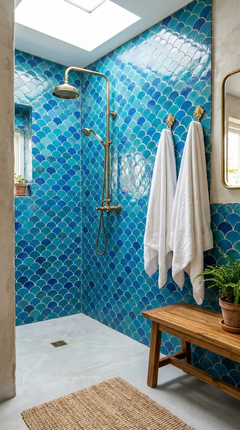 Moroccan Blue Fish Scales