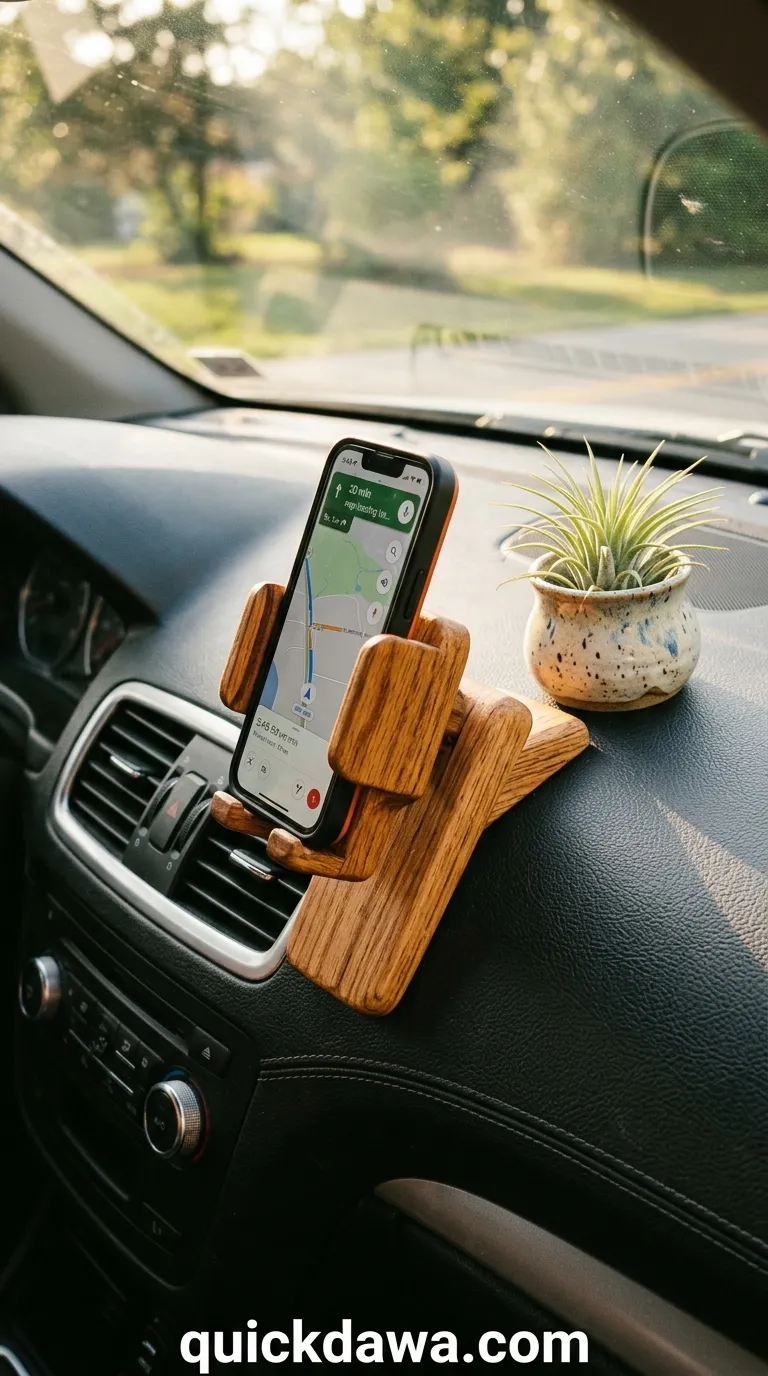 Natural Wood Phone Mount