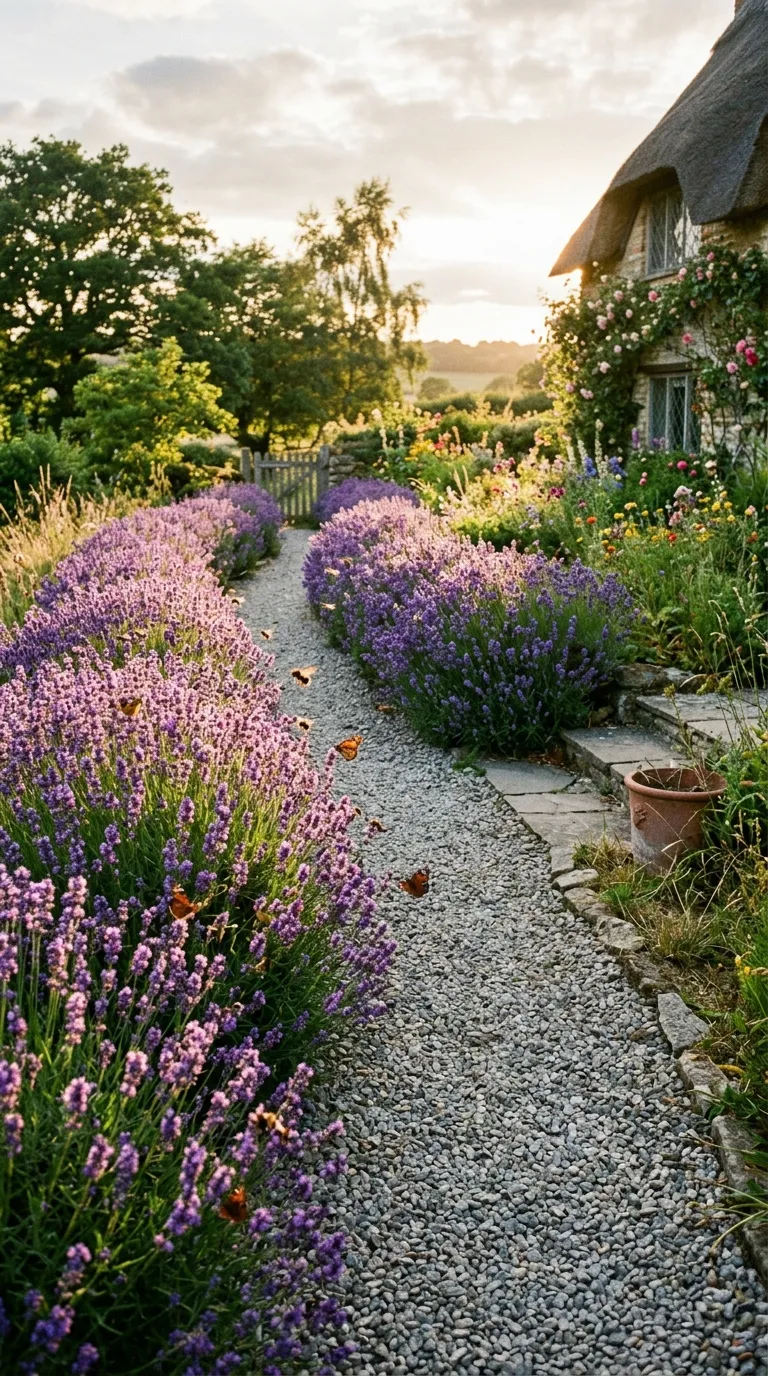 Pea Gravel and Lavender
