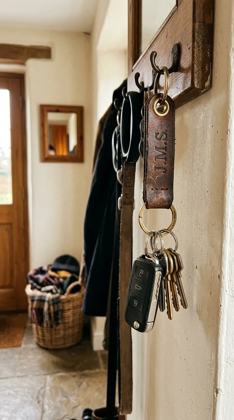 Personalized Leather Keychain