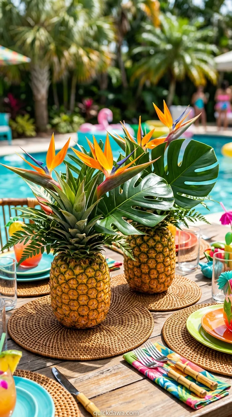 Pineapple Vase Centerpieces