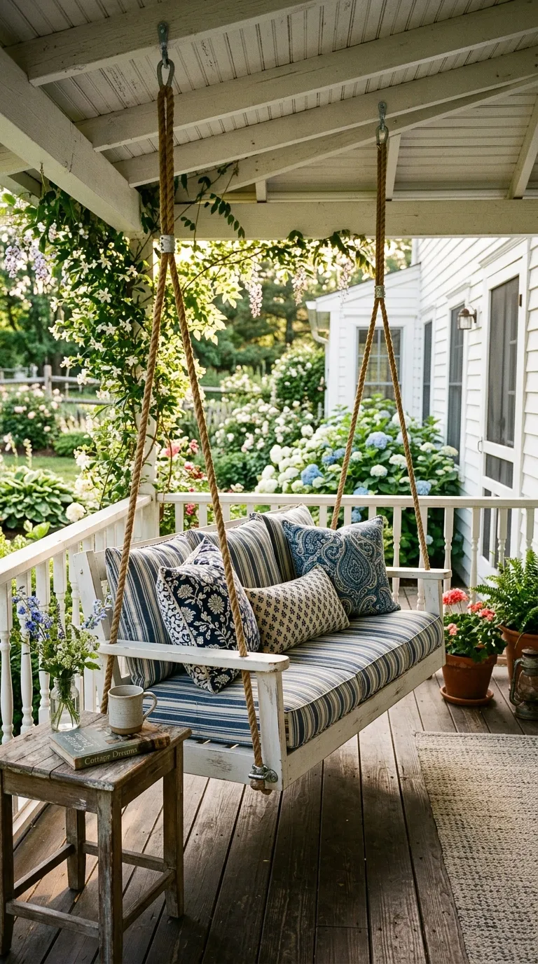 Porch Swing with Cushions