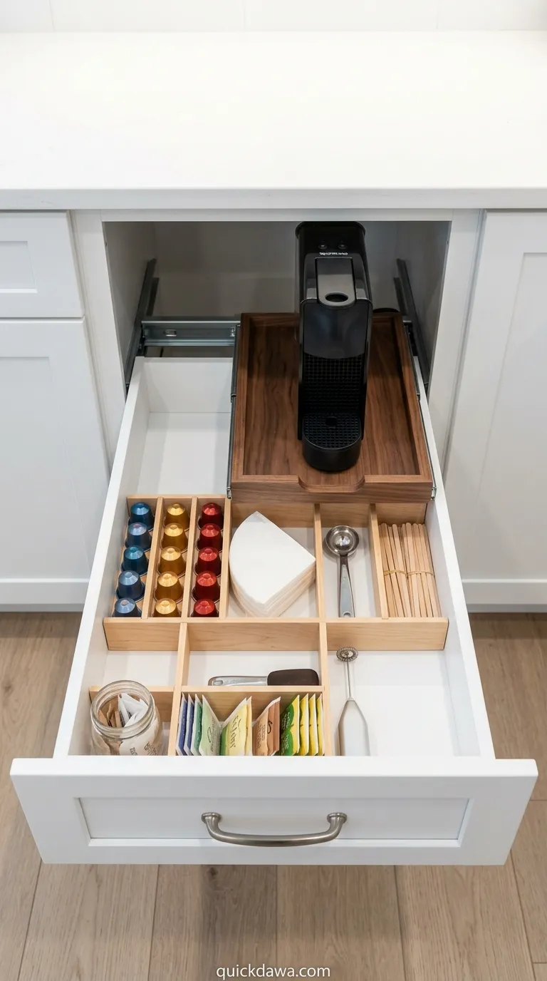 Pull-Out Drawer Coffee System
