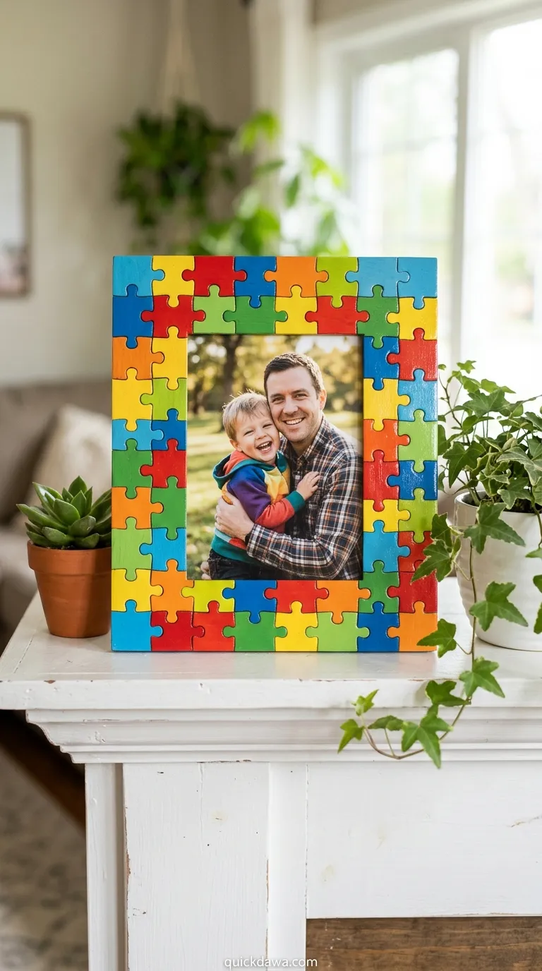 Puzzle Piece Picture Frame
