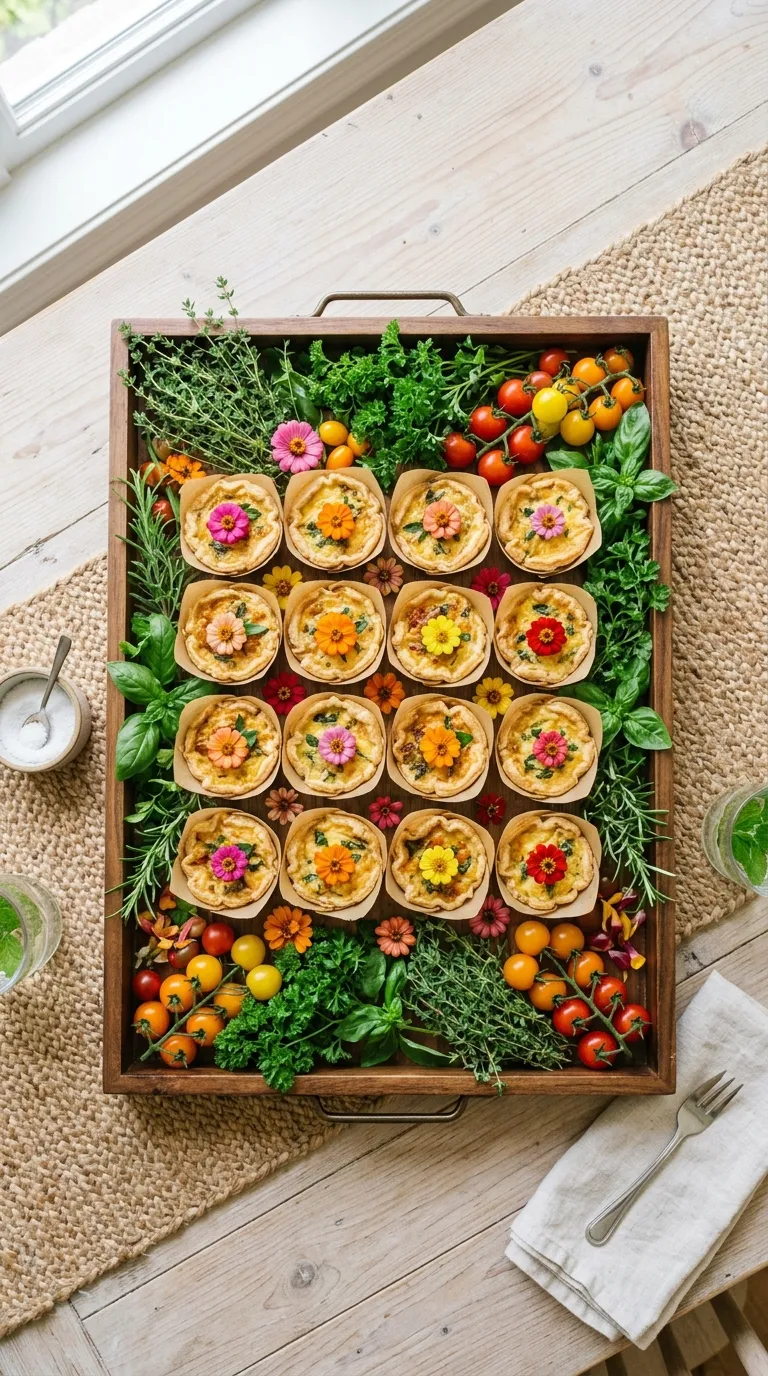Quiche & Zinnia Garden Tray