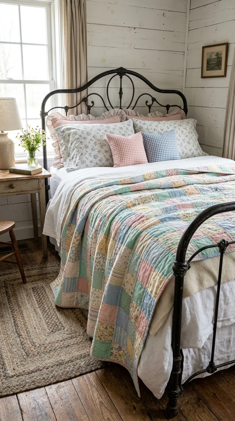 Quilted Bedspread Display