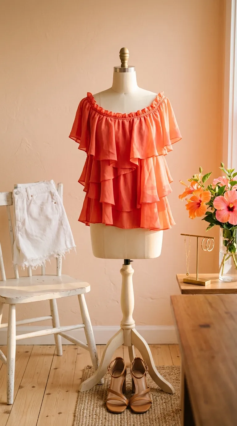 Ruffled Off-Shoulder Top