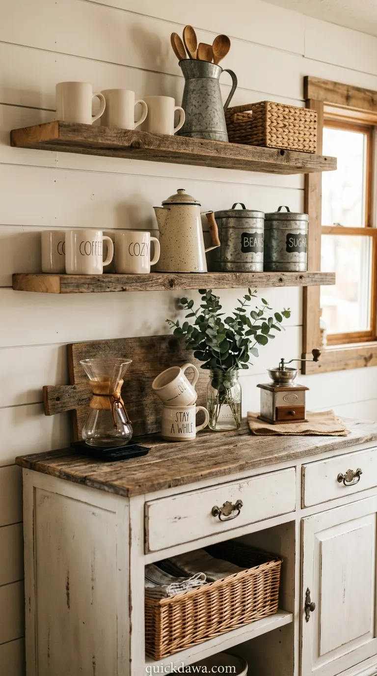 Rustic Farmhouse Coffee Station