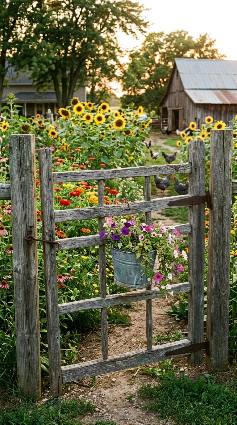 Rustic Ladder Gate