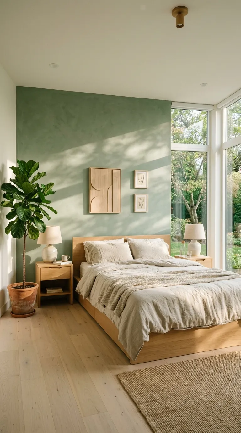 Sage Green Accent Wall