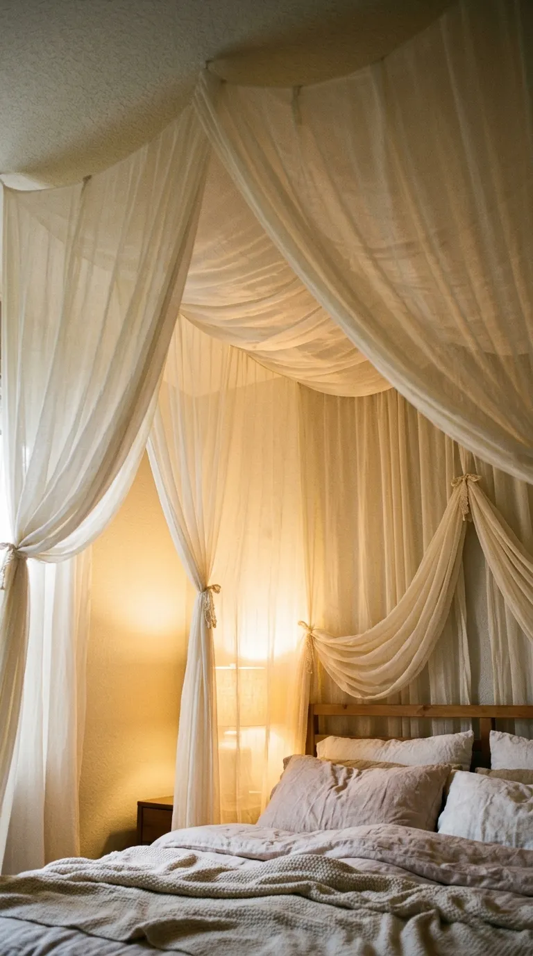 Sheer Fabric Wall Draping