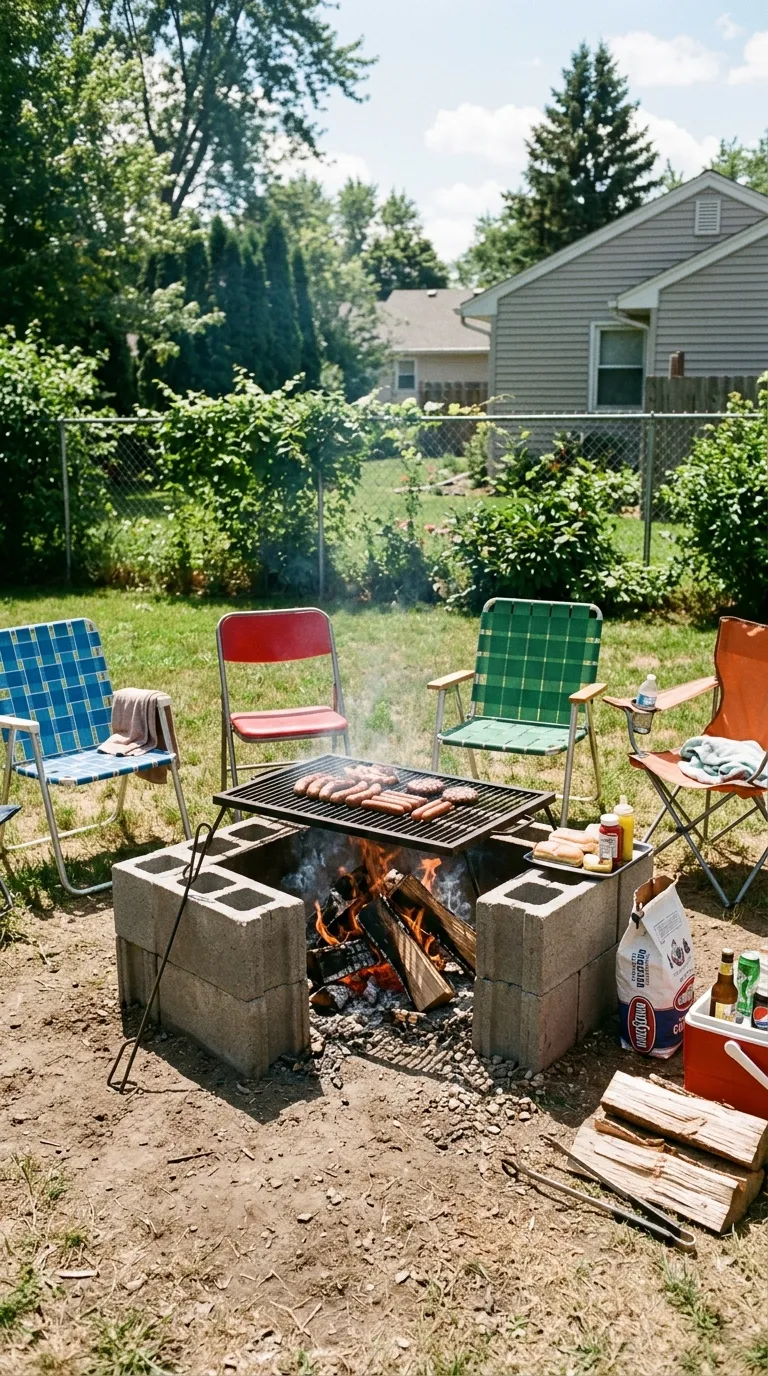 Simple Cinder Block Fire Pit