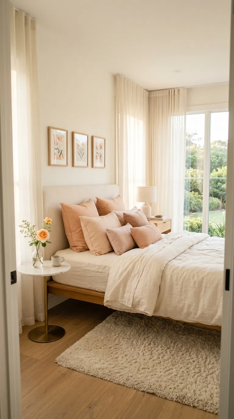 Soft Peach Throw Pillows