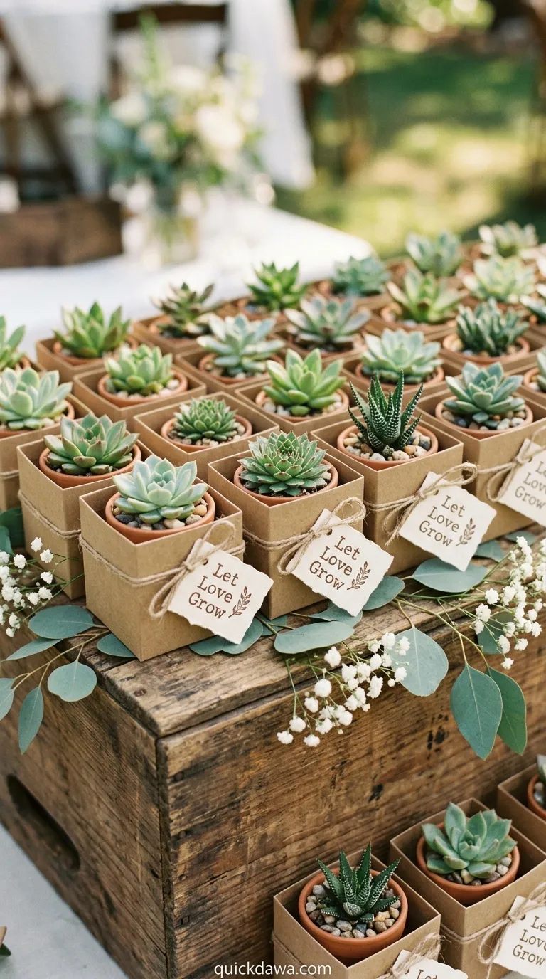 Succulent Favor Boxes