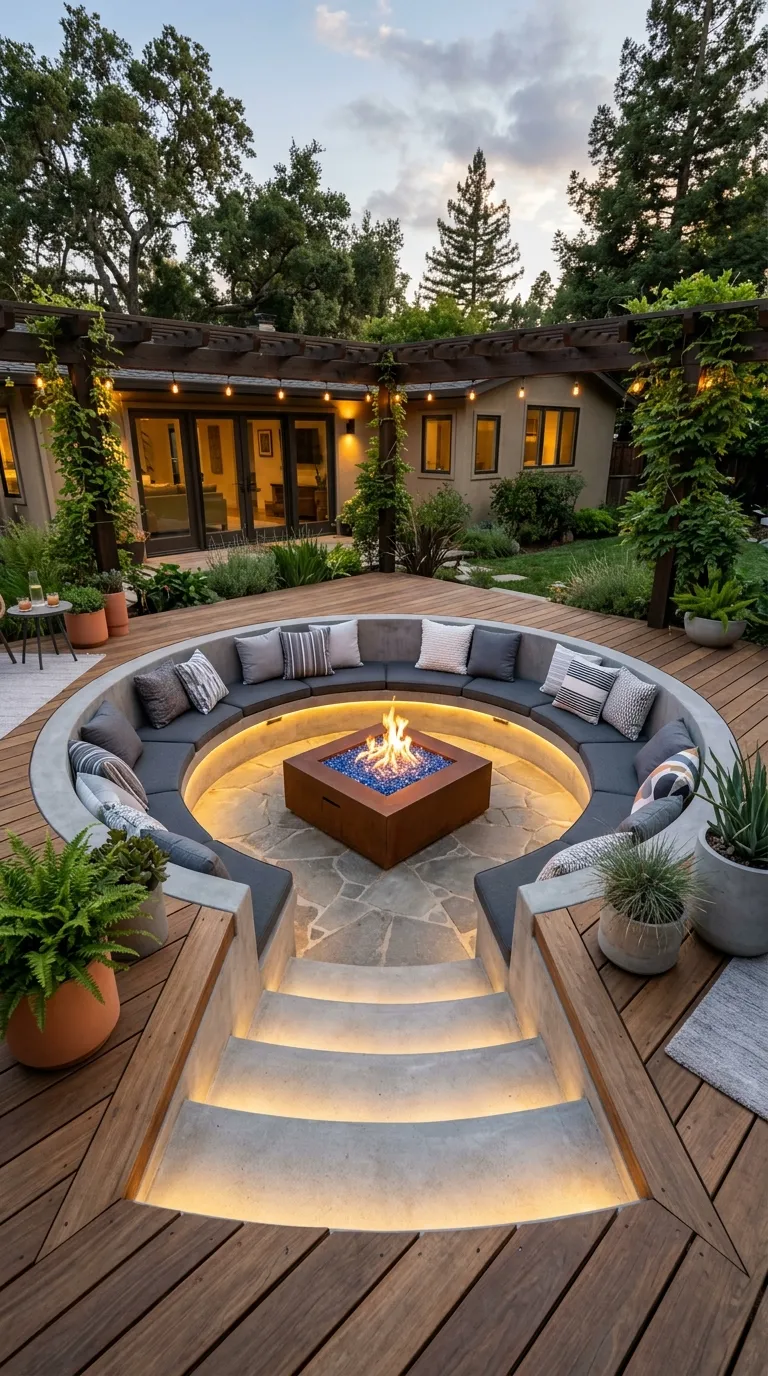 Sunken Fire Pit Lounge