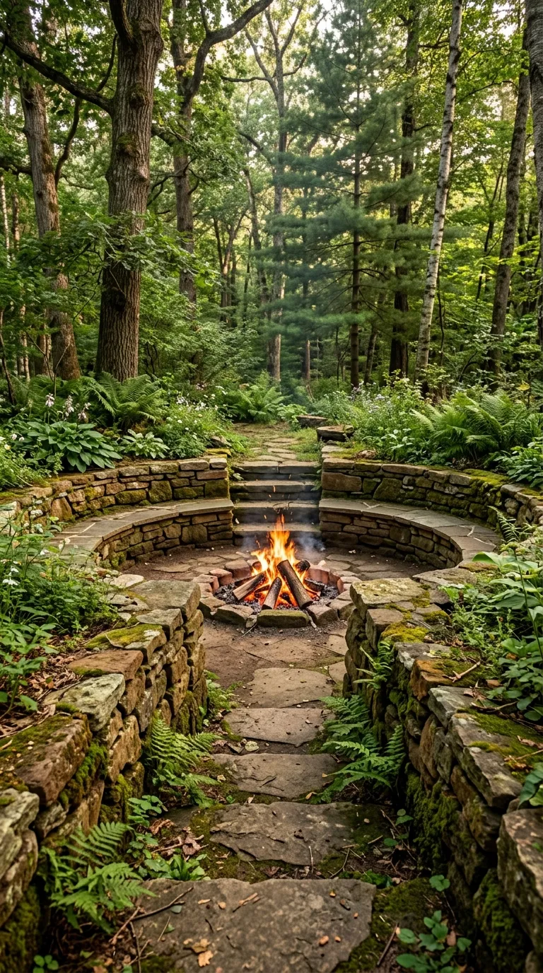 Sunken Stone Fire Pit