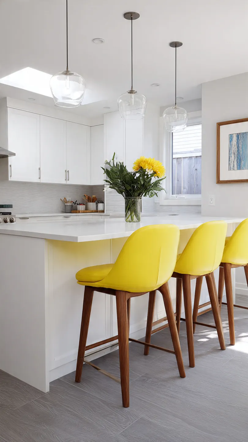 Sunny Yellow Bar Stools