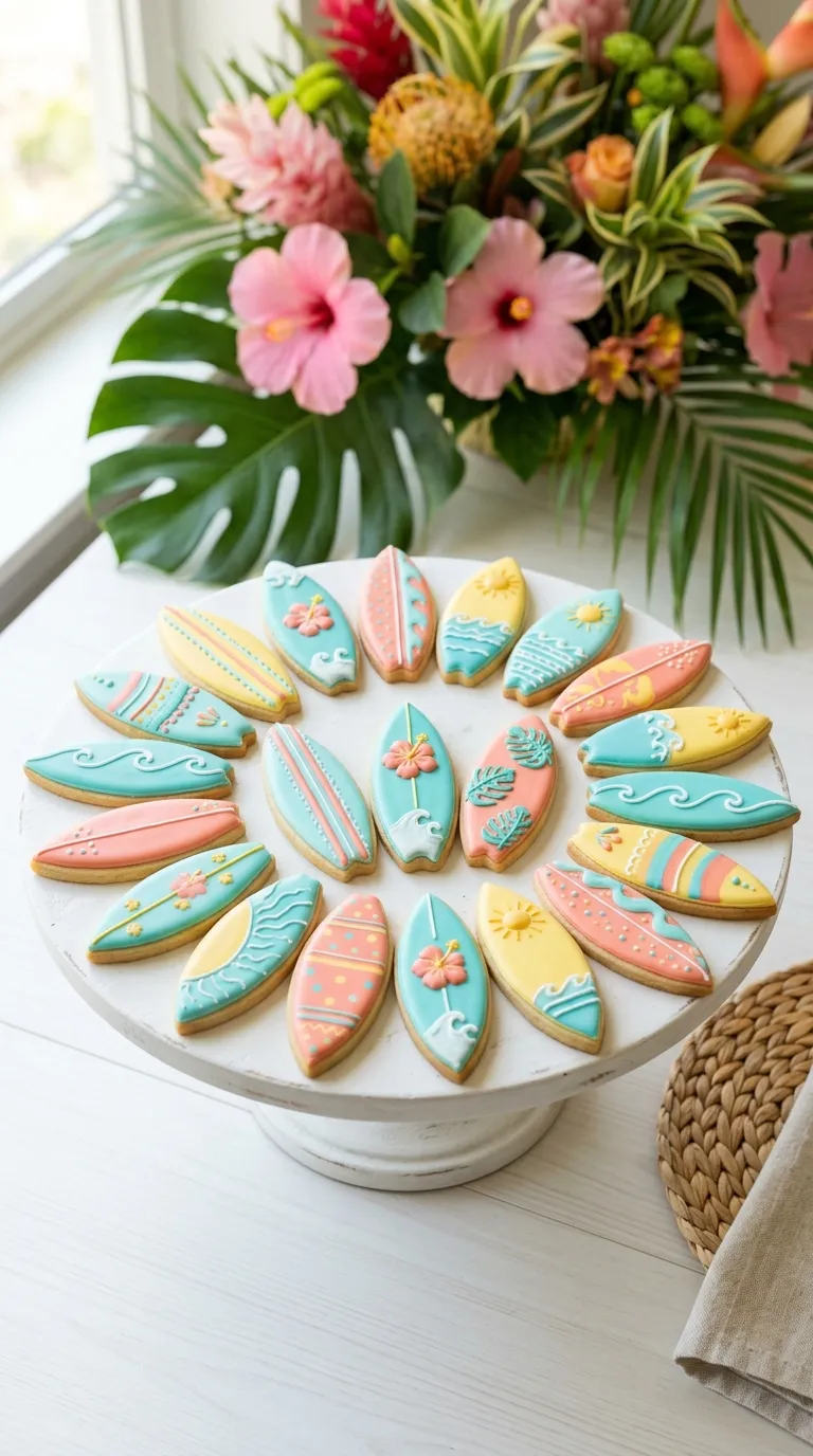 Surfboard Sugar Cookies