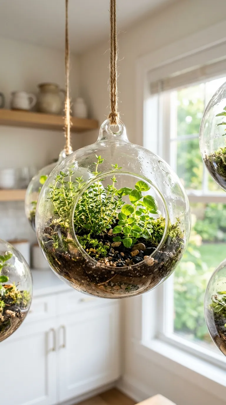 Suspended Glass Terrariums
