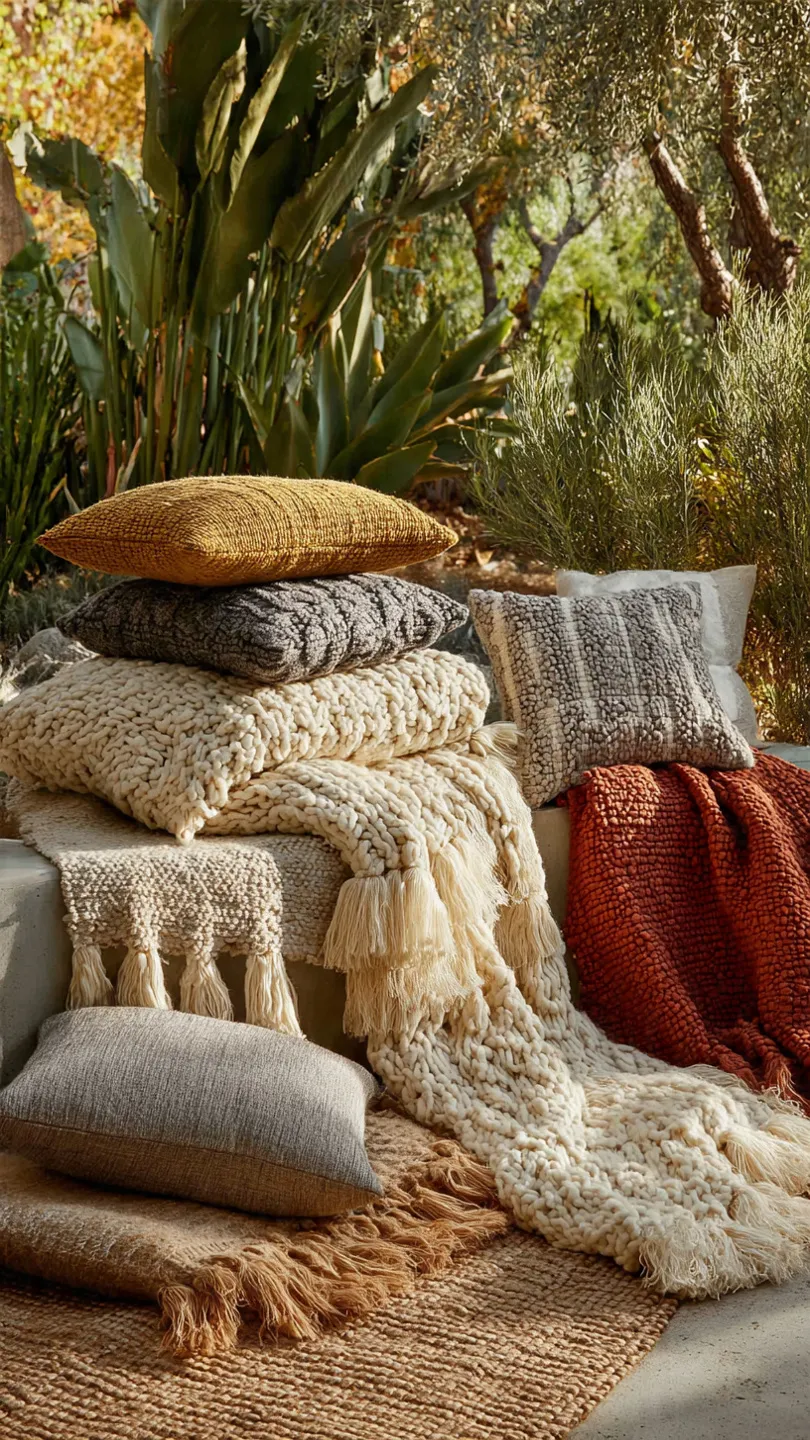 Textured Throw Blankets For Seating