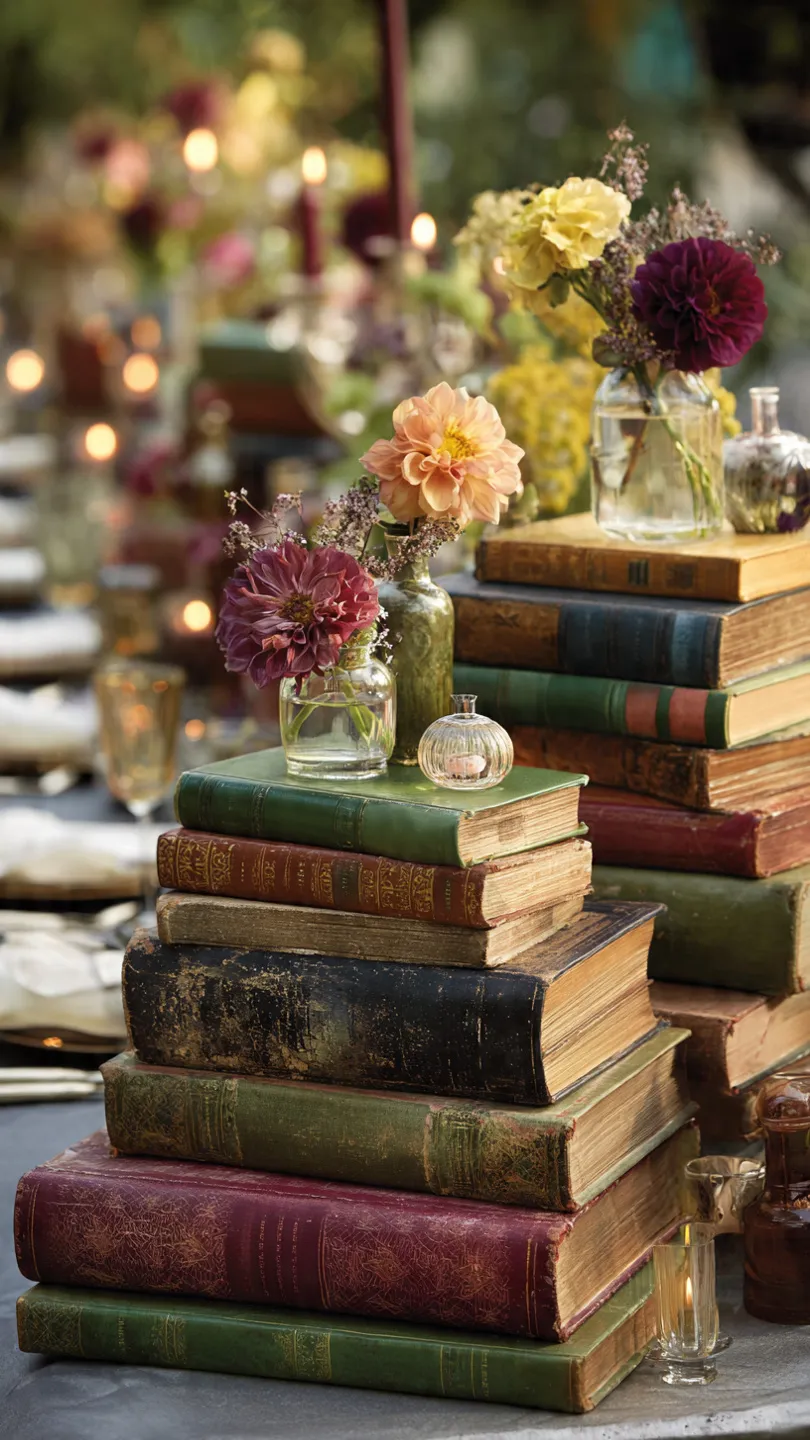 Vintage Books As Décor Risers