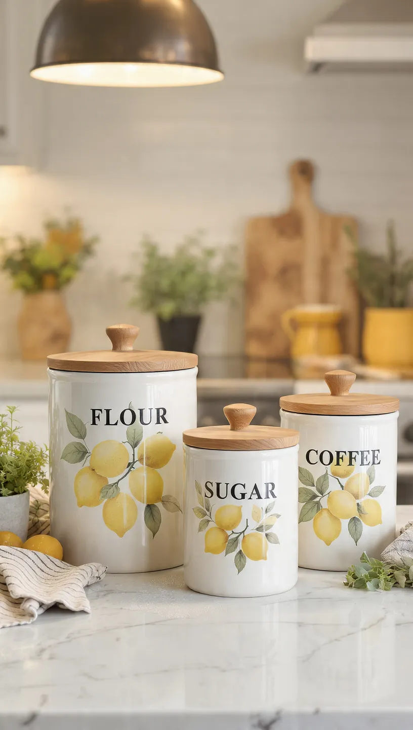 Vintage Lemon Canisters
