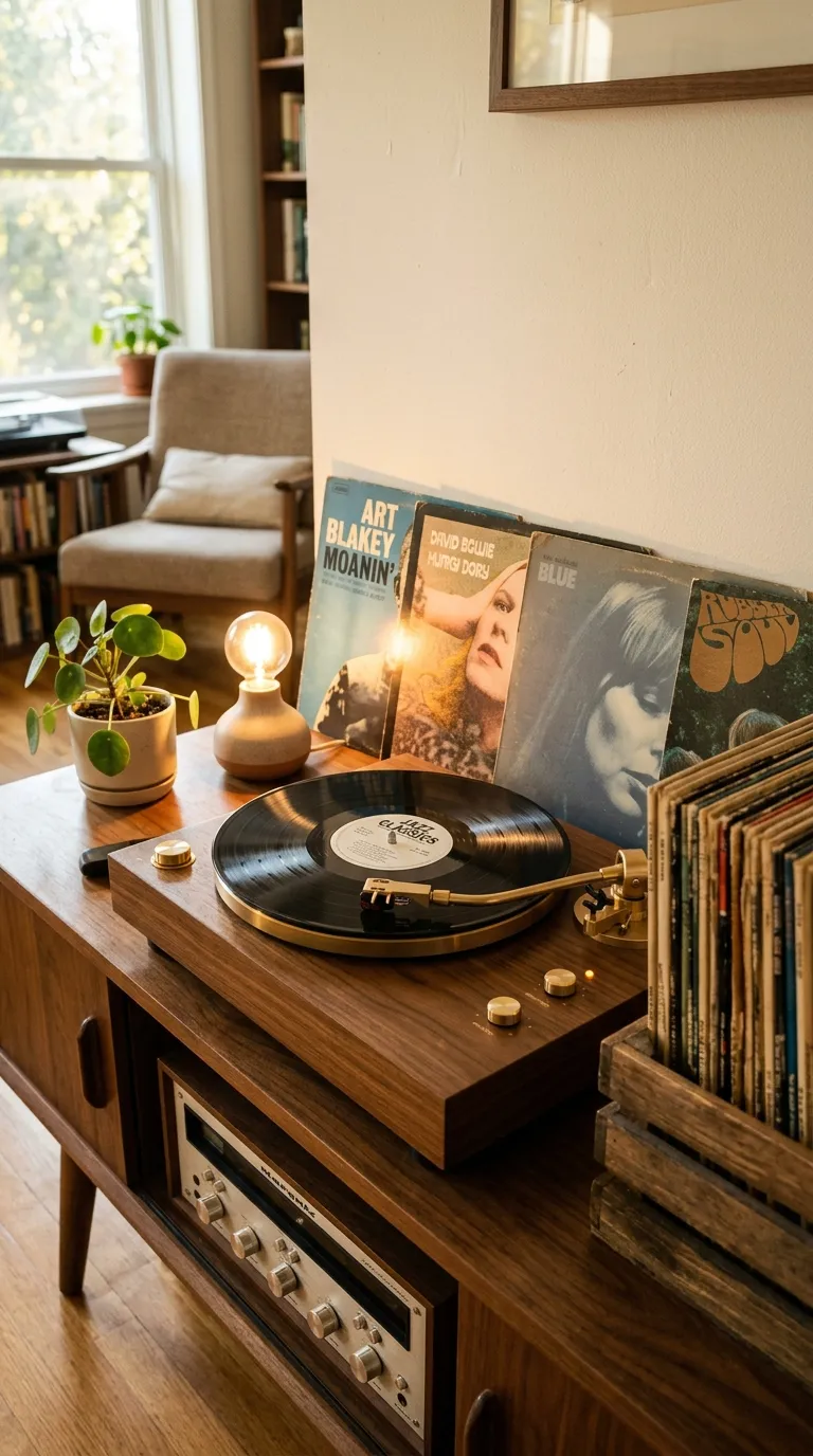 Vintage Vinyl Record Player