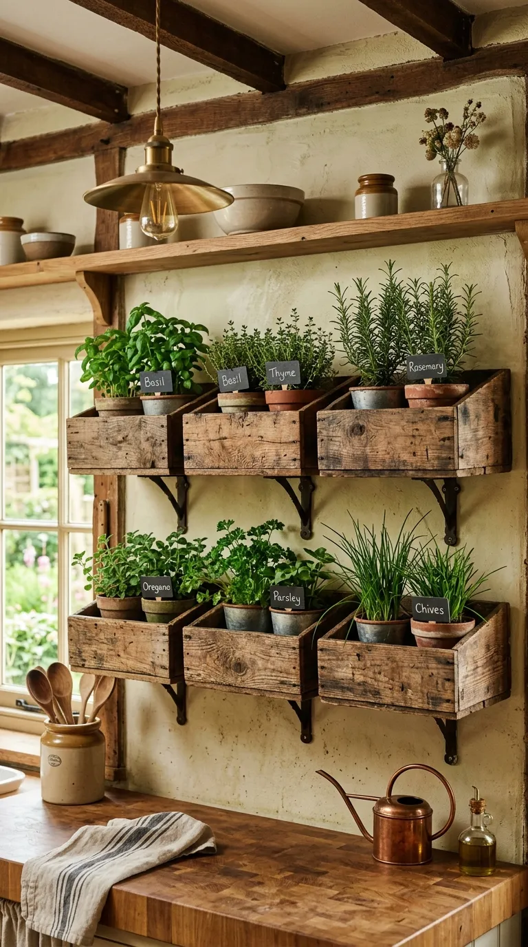 Wall-Mounted Wooden Crate Display