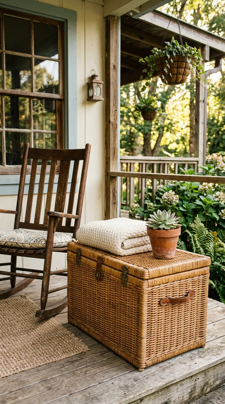 Wicker Storage Trunk