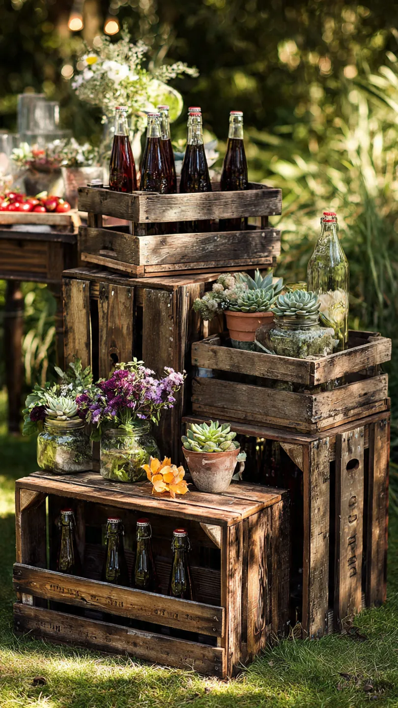 Wooden Crate Display Stations