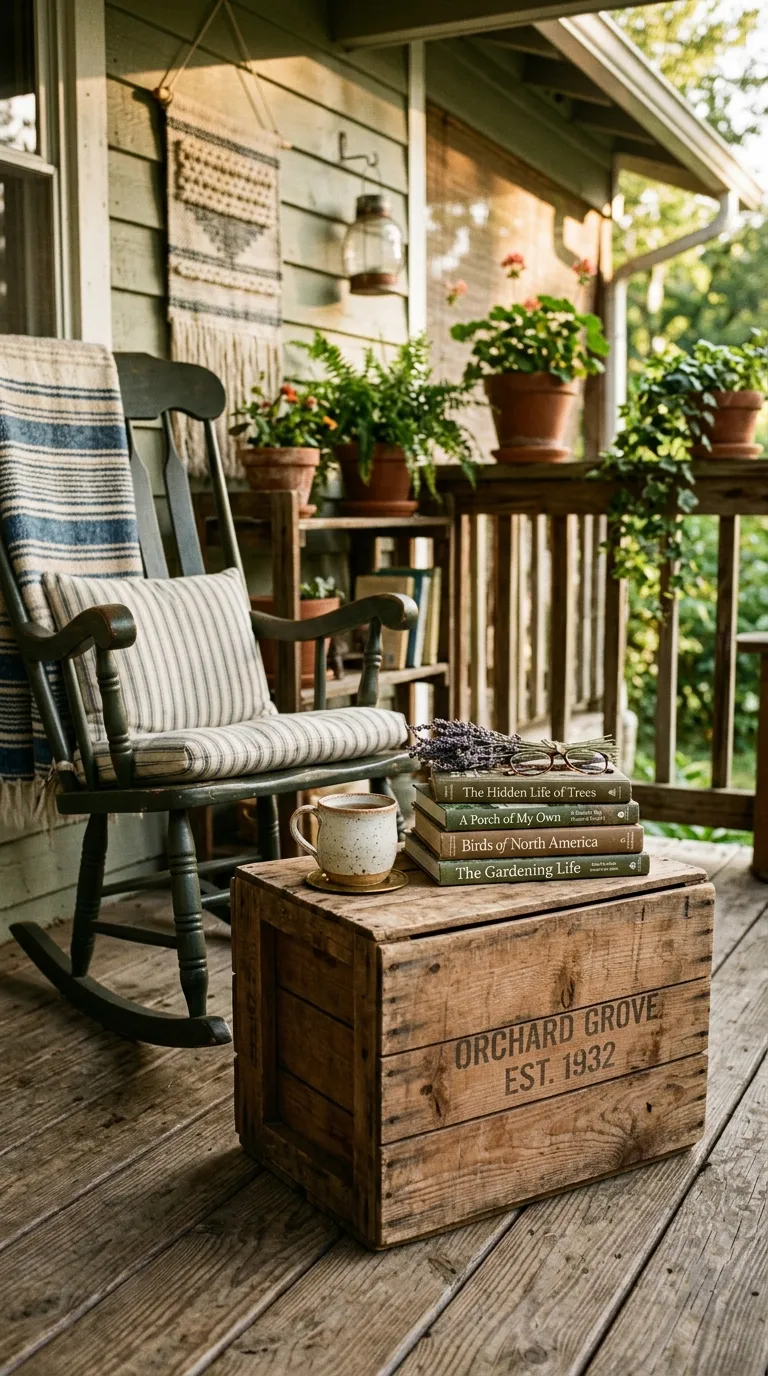 Wooden Crate Side Table