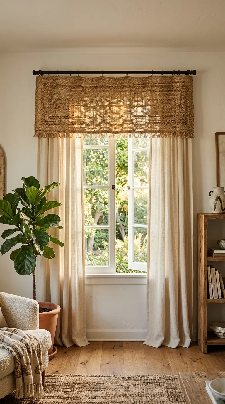 Woven Jute Valance