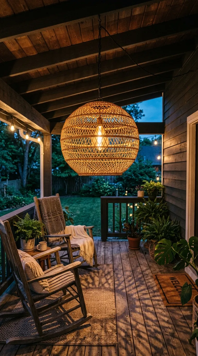 Woven Pendant Lantern