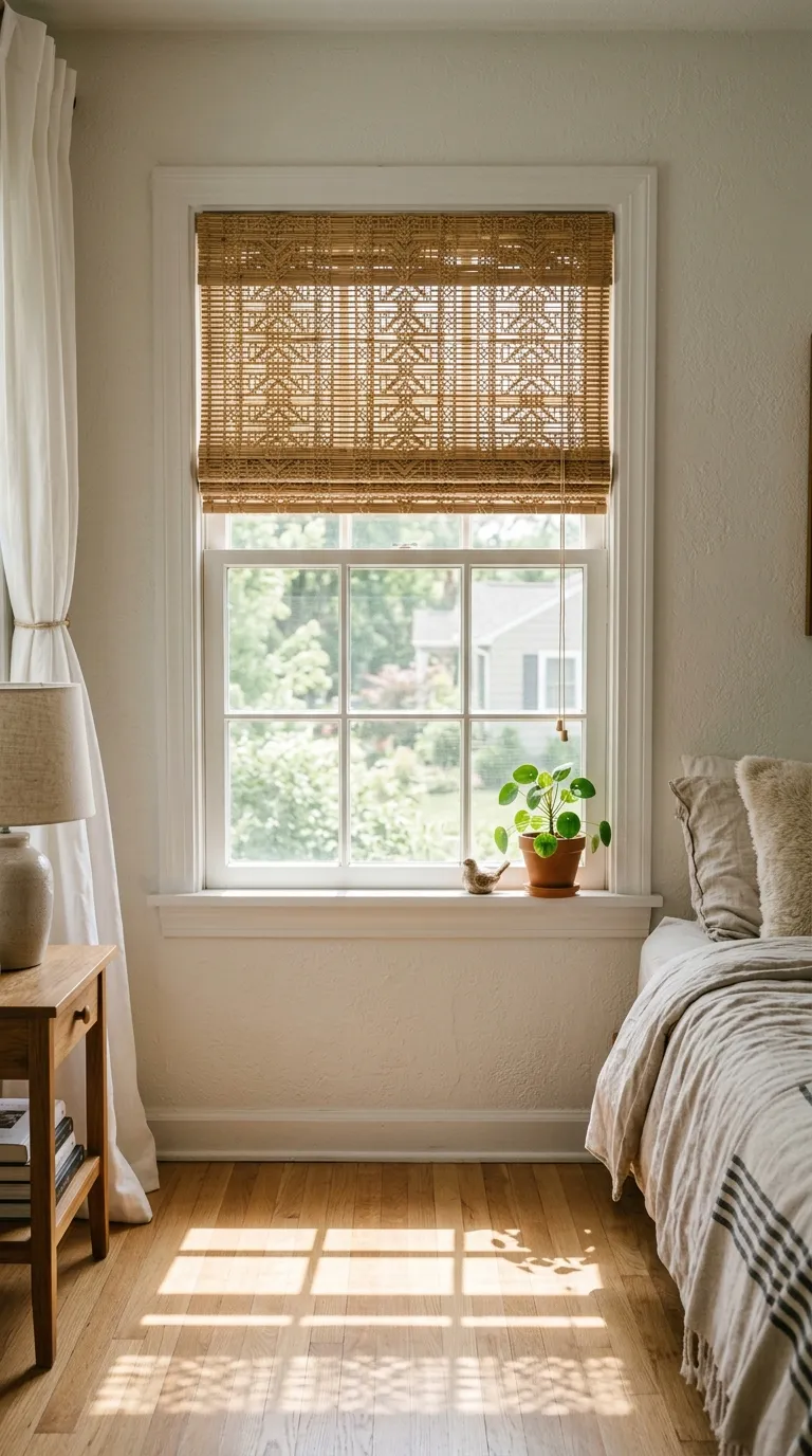 Woven Rattan Shade