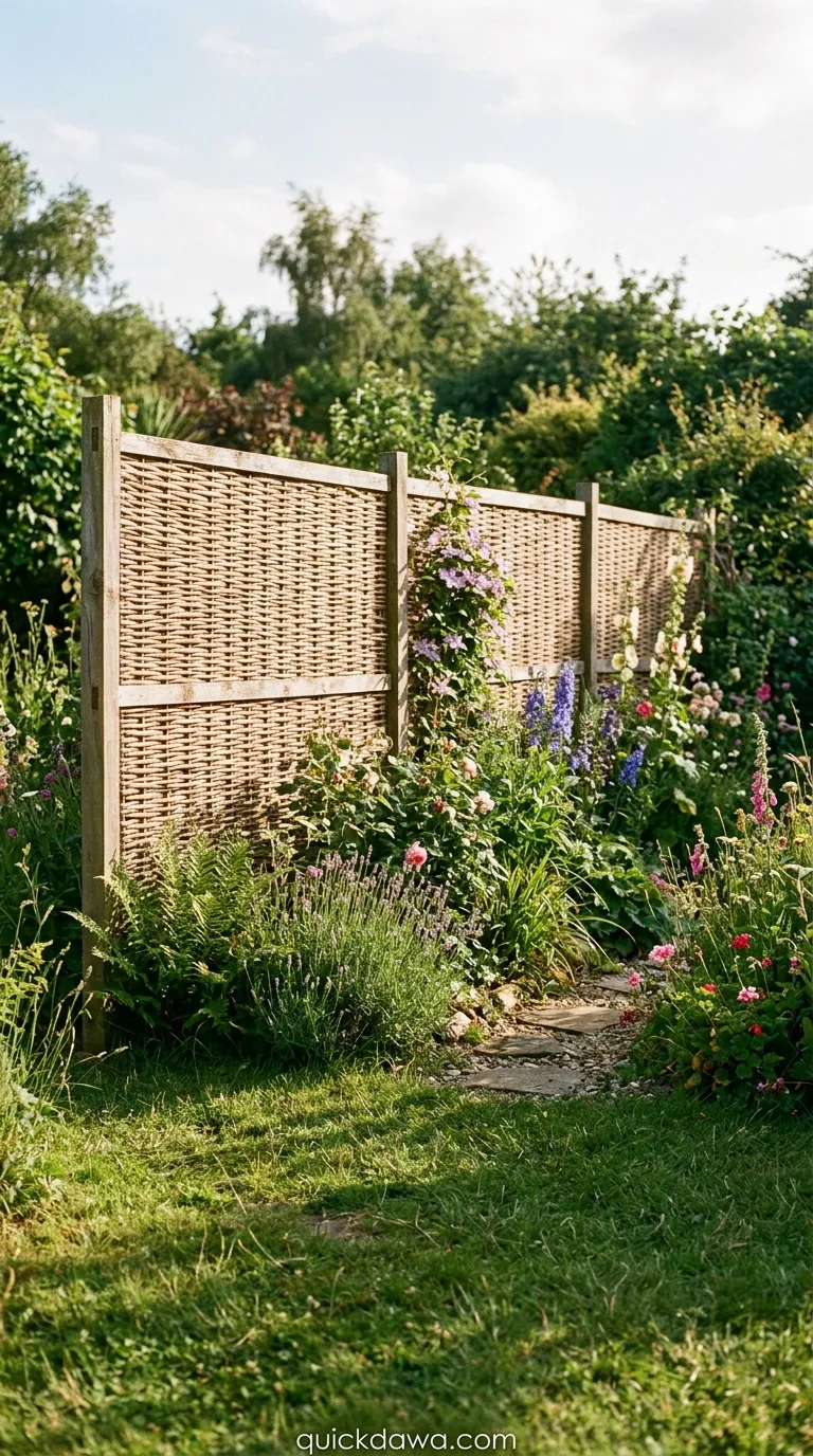 Woven Reed Fence