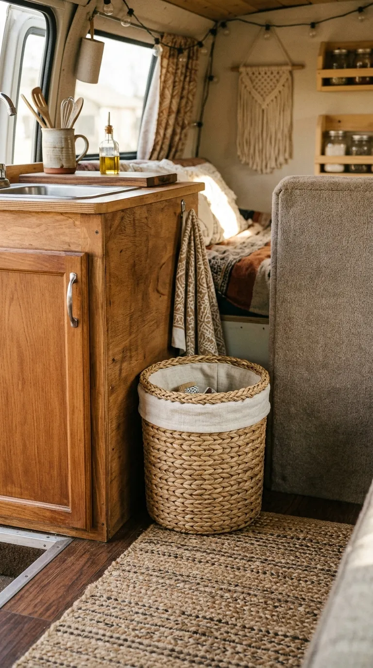 Woven Trash Bin