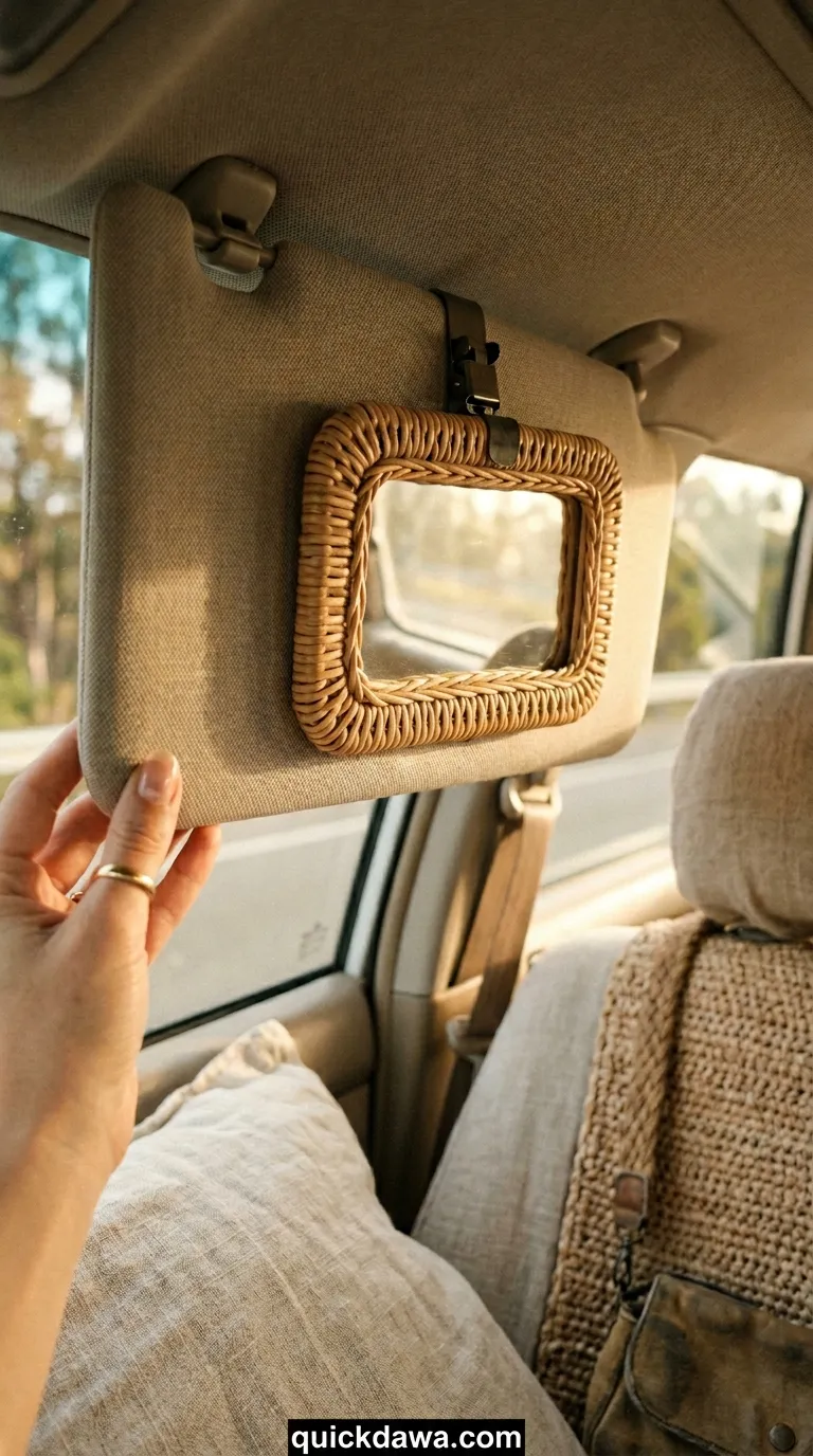 Woven Visor Mirror Frame