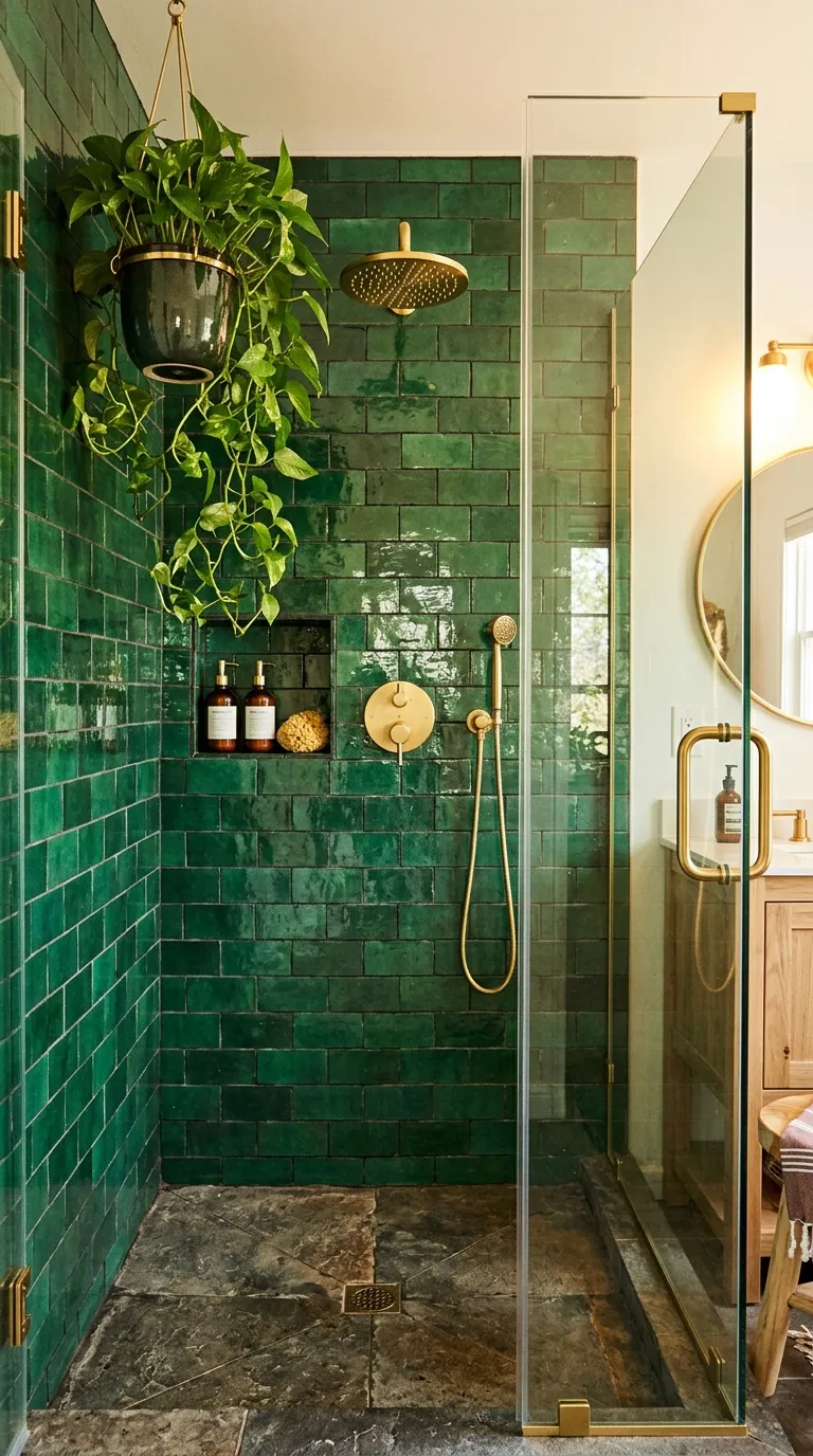 Zellige Emerald Subway Tiles