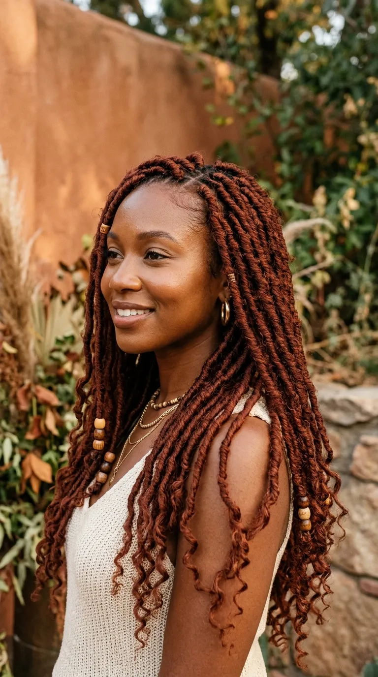 Auburn Goddess Locs